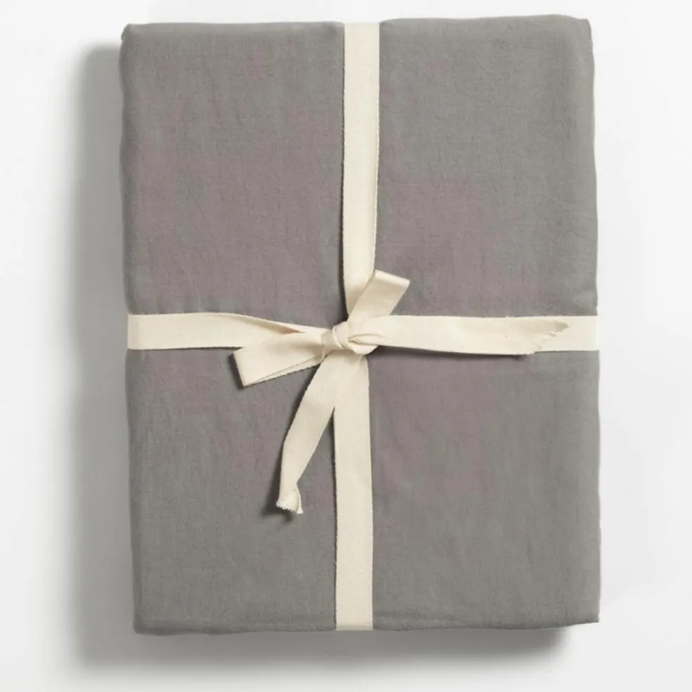 Drap housse pur coton Gris tourterelle (60 x 120 cm)