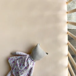 Drap housse pur coton Rose nude (60 x 120 cm)