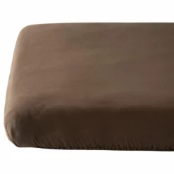 Drap housse Satin Brun (70 x 140 cm)