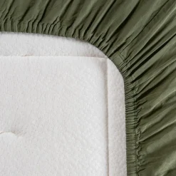 Drap housse Satin Cyprès (60 x 120 cm)