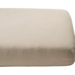 Drap housse satin de coton bio Lin (70 x 140 cm)