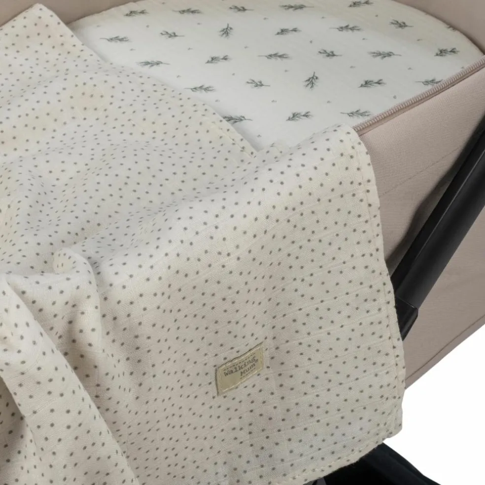 Drap-housse pour nacelle + lange Mimosa Vert