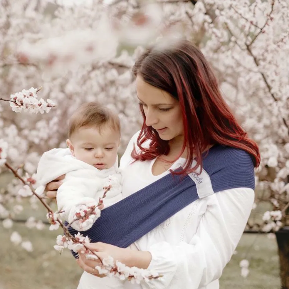 Echarpe de portage d'appoint Hop'la marine (taille L 42-44)