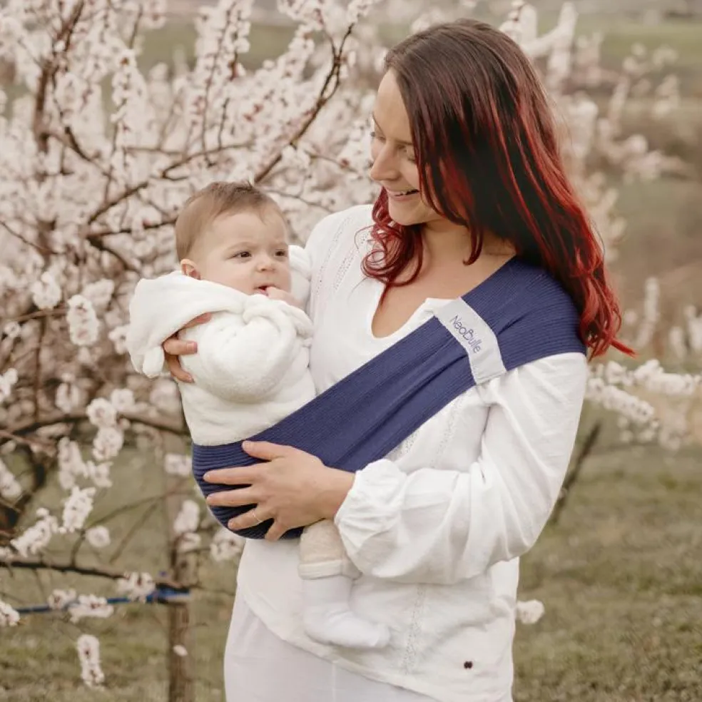 Echarpe de portage d'appoint Hop'la marine (taille M 38-40)