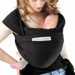 Echarpe de portage en coton bio Basic Presque Noir