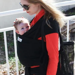 Echarpe de portage en coton bio Basic Presque Noir