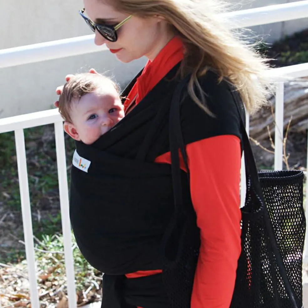 Echarpe de portage en coton bio Basic Presque Noir