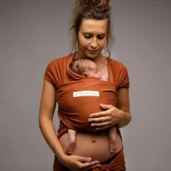 Echarpe de portage en coton bio Basic Fauve