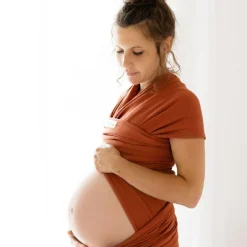 Echarpe de portage en coton bio Basic Fauve