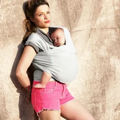 Echarpe de portage en coton bio Basic Perle