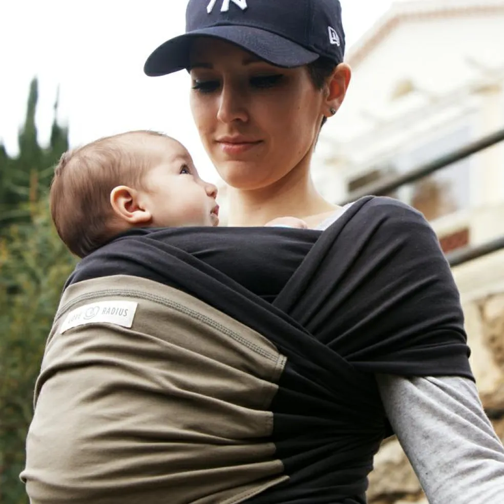 Echarpe de portage L'Originale anthracite poche olive