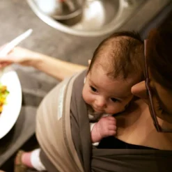 Echarpe de portage L'Originale anthracite poche olive