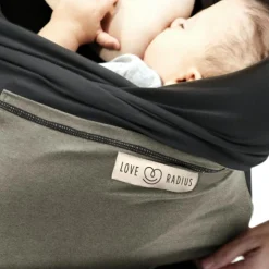 Echarpe de portage L'Originale anthracite poche olive