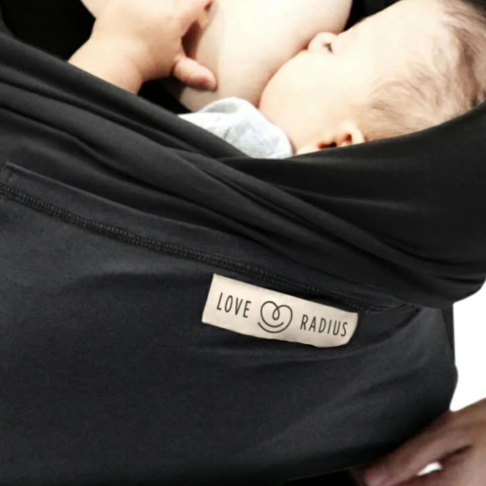 Echarpe de portage L'Originale noire poche anthracite