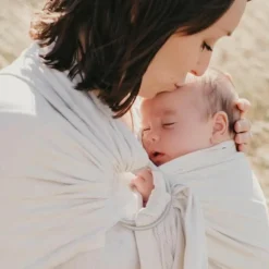 Echarpe de portage My sling sans noeud en jersey coton bio écru