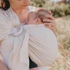 Echarpe de portage My sling sans noeud en jersey coton bio écru