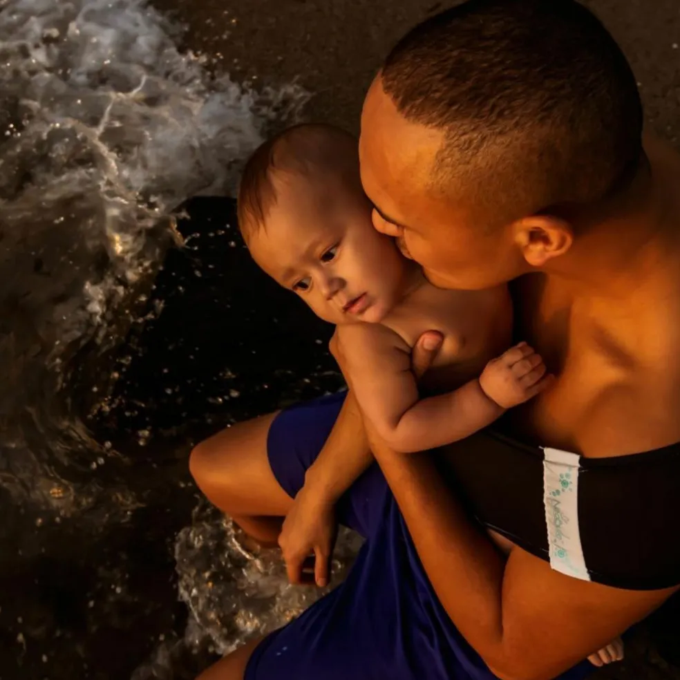 Echarpe de portage pour activité aquatique Noir (taille S)