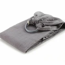 Echarpe de portage Sling sans noeud tissé en coton bio gris vintage