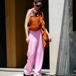 Echarpe de portage Sling tissée sans nœud Fauve