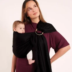 Echarpe de portage Sling tissée sans nœud Noir