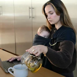 Echarpe de portage Sling tissée sans nœud Noir