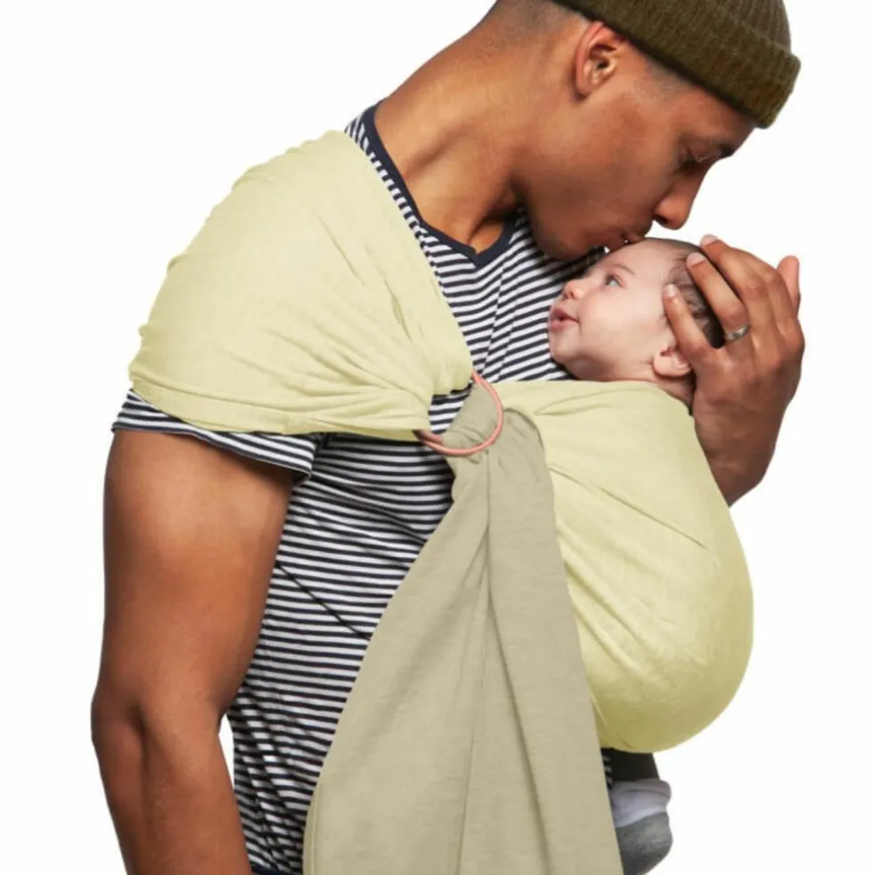 Echarpe de portage Sling sans nœud Vanille-Eucalyptus