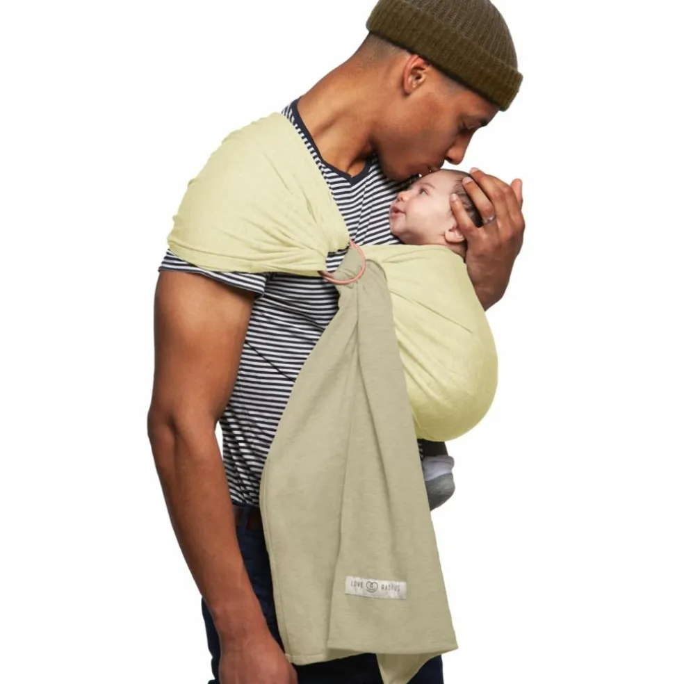 Echarpe de portage Sling sans nœud Vanille-Eucalyptus