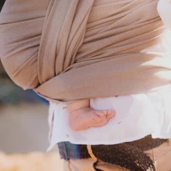 Echarpe de portage tissée en coton bio gris vintage (4,60 m)