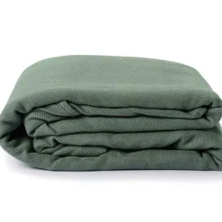 Echarpe de portage tissée en coton bio vert eucalyptus (4,60 m)