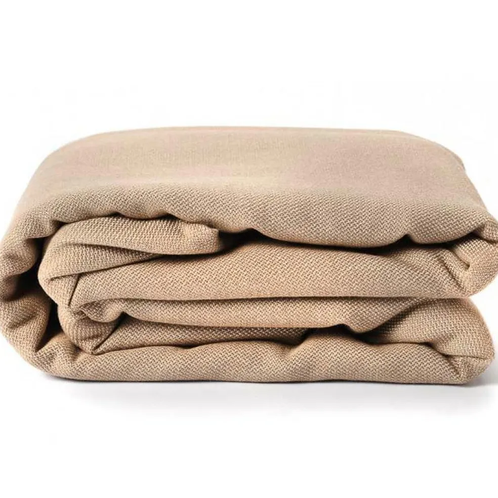 Echarpe de portage tissée en coton bio beige sable (4,60 m)