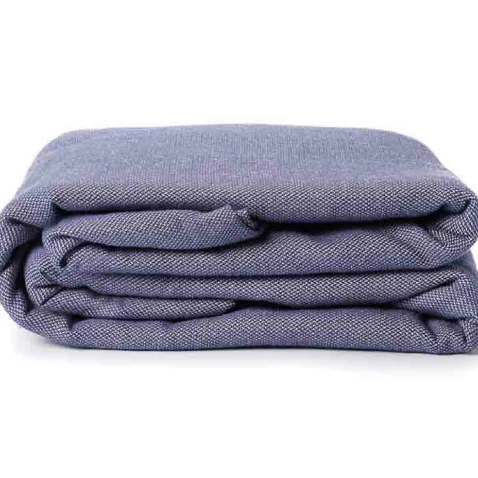 Echarpe de portage tissée en coton bio bleu cobalt (4,60 m)