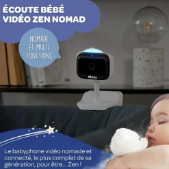 Ecoute bébé vidéo zen nomade white