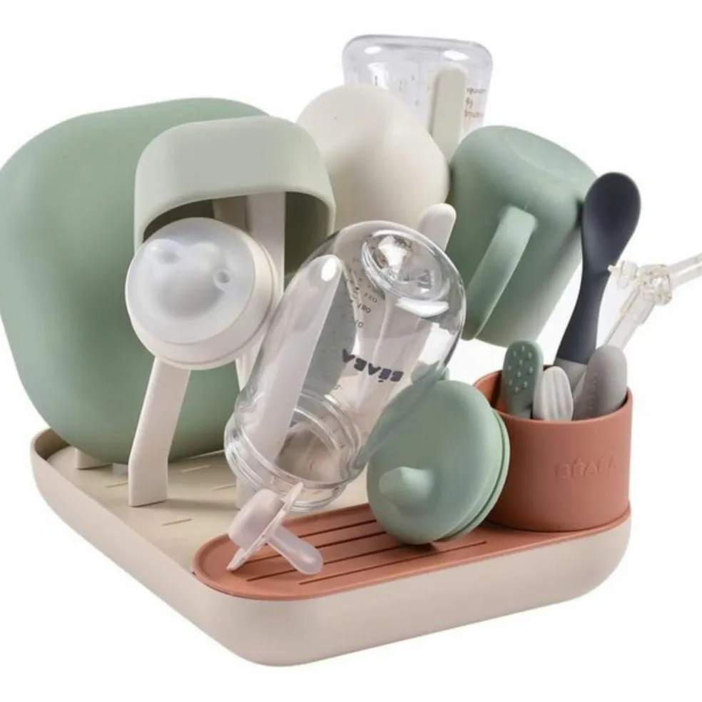 Egoutte biberons forêt terracotta-clay