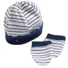 Ensemble bonnet et moufles de naissance Baby sailor