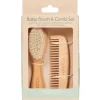 Ensemble brosse et peigne bébé en bois