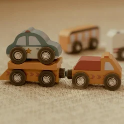 Ensemble de véhicules en bois