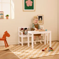 Ensemble table et canapé de jardin Blanc