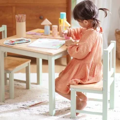 Ensemble table et chaises Activity vert-blanc (3 pièces)