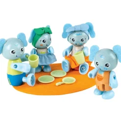 Famille des Eléphants en matériaux renouvelables