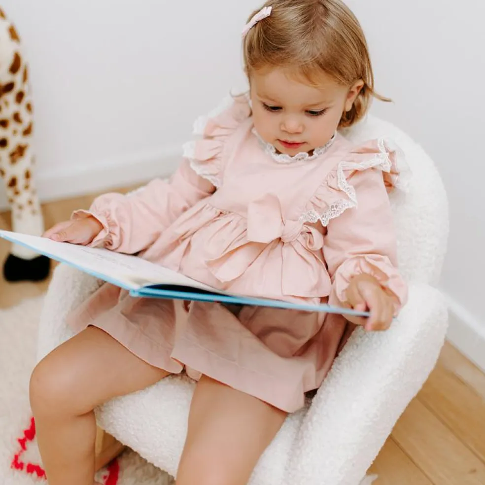 Fauteuil à bascule enfant Teddy écru