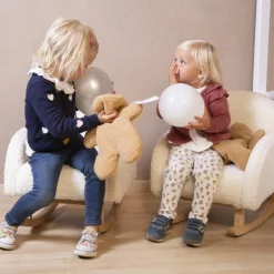 Fauteuil à bascule enfant Teddy écru
