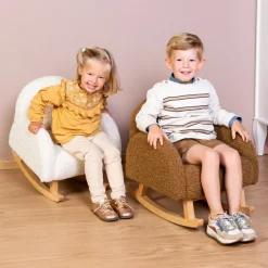 Fauteuil à bascule enfant Teddy écru