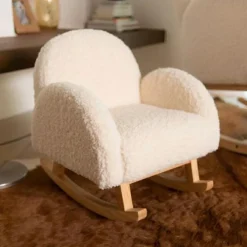 Fauteuil à bascule enfant Teddy écru