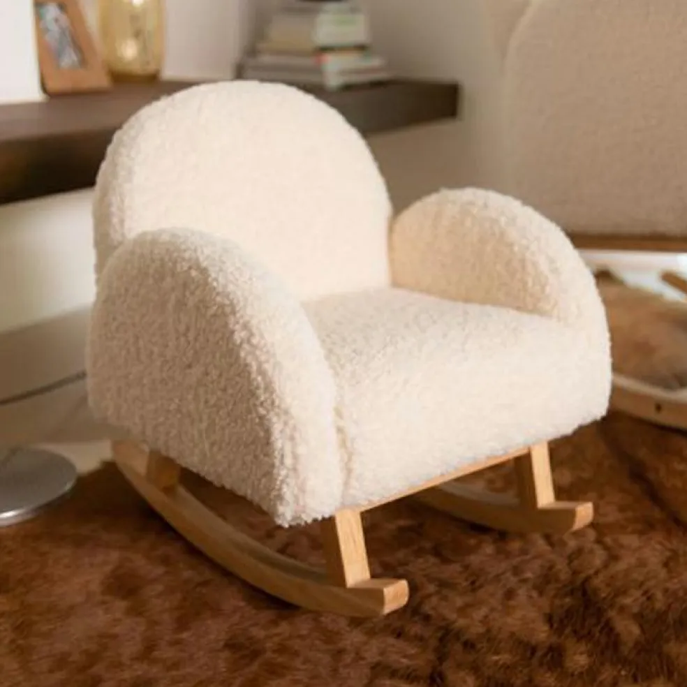 Fauteuil à bascule enfant Teddy écru