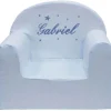 Fauteuil club bleu (personnalisable)