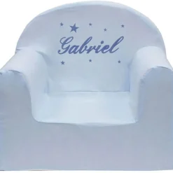 Fauteuil club bleu (personnalisable)