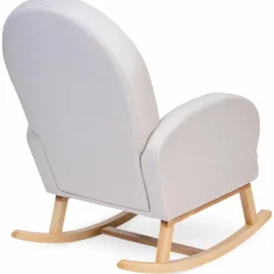 Fauteuil d'allaitement à bascule pour adulte lin beige