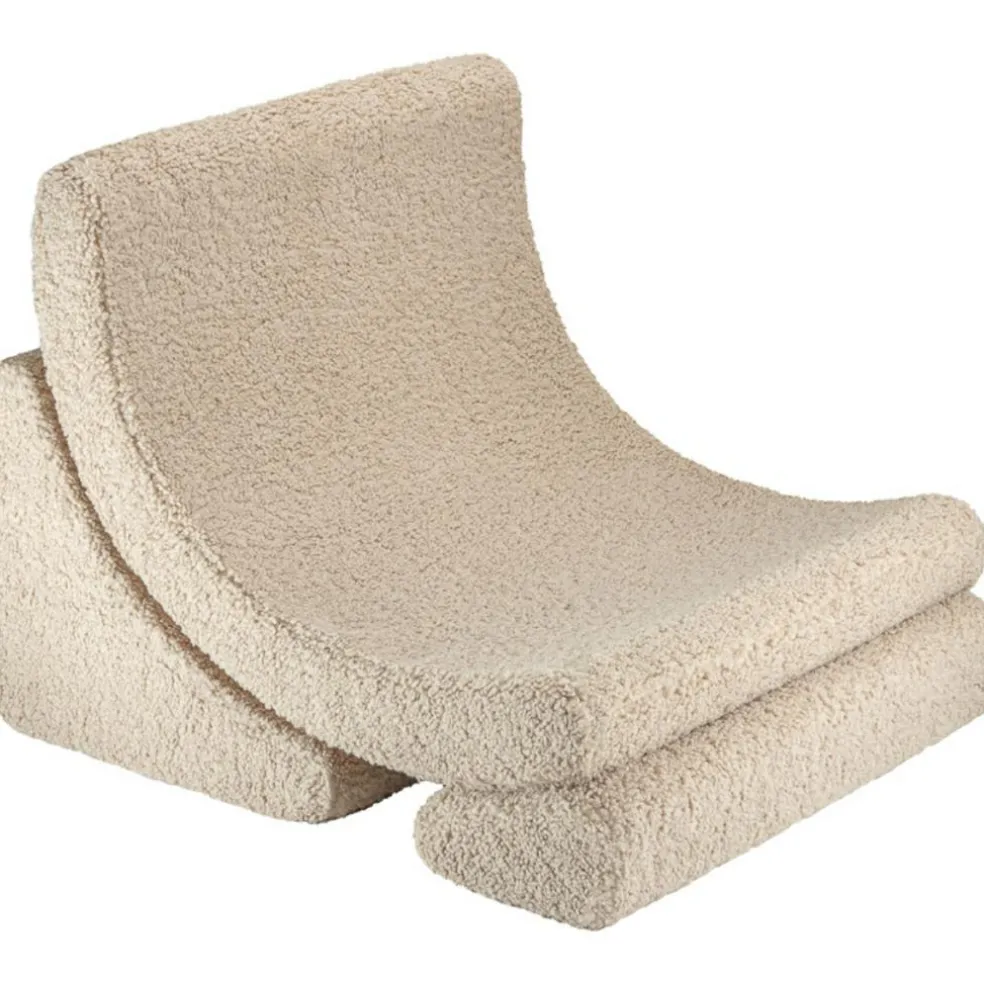 Fauteuil Moon Biscuit molletonné