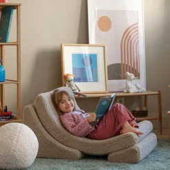 Fauteuil Moon Biscuit molletonné