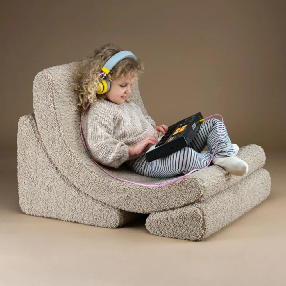 Fauteuil Moon Biscuit molletonné